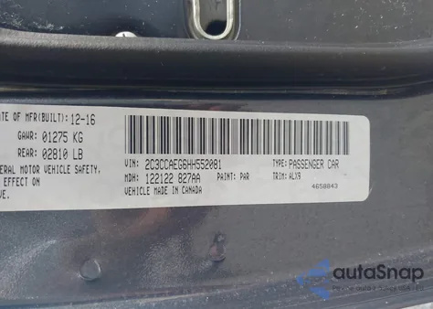 2017 Chrysler 300C from USA, damaged, VIN 2C3CCAEG6HH552081